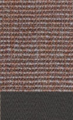 Sisal Salvador rosenholz 012 tæppe med kantbånd i granit 045